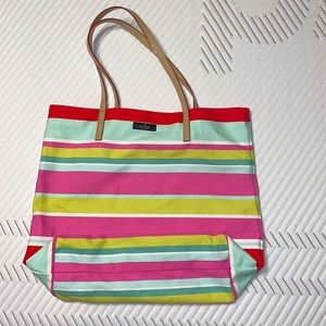 NWOT Kate Spade Fun Canvas Beach Tote!